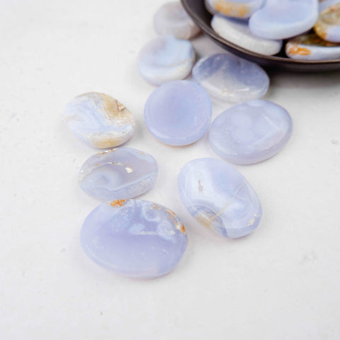 Blue Lace Agate Worry Stone