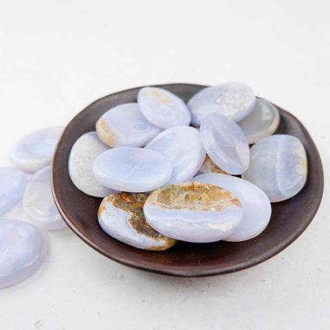 Blue Lace Agate Worry Stone