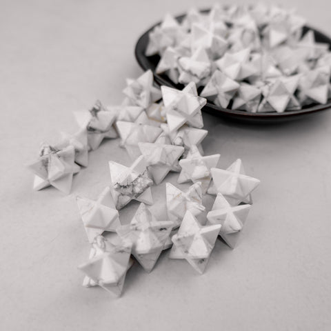 White Howlite Star