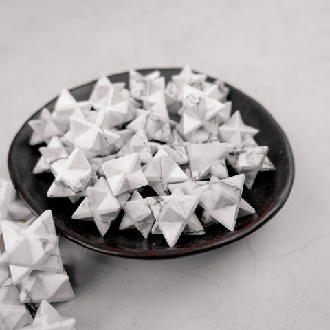 White Howlite Star