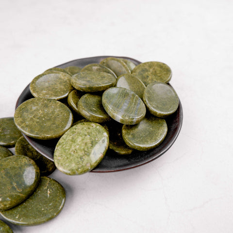 Green Jasper Worry Stone