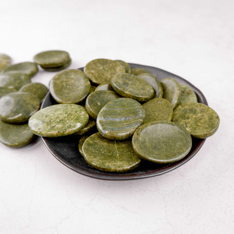 Green Jasper Worry Stone