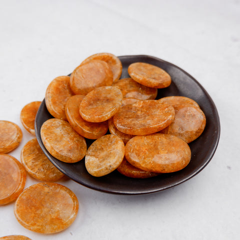 Golden Quartz Worry Stone