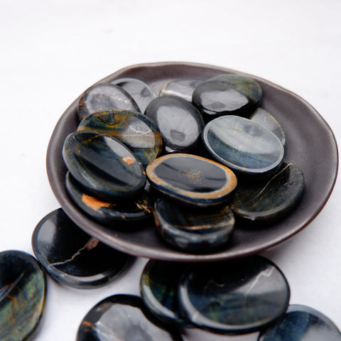 Blue Tigers Eye Worry Stone