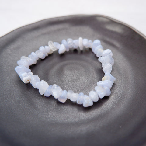 Blue Lace Agate Chip Bracelet