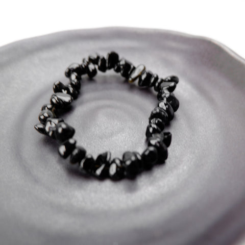 Obsidian Chip Bracelet