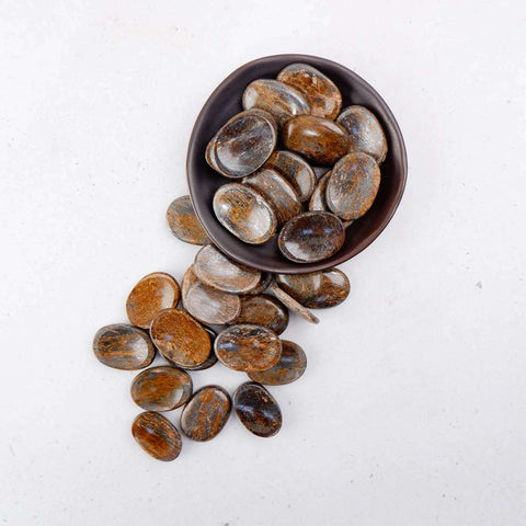 Bronzite Worry Stone - Crystal & Stone