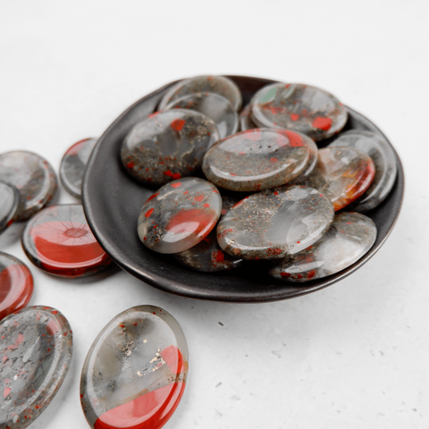 African Bloodstone Worry Stone