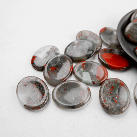 African Bloodstone Worry Stone