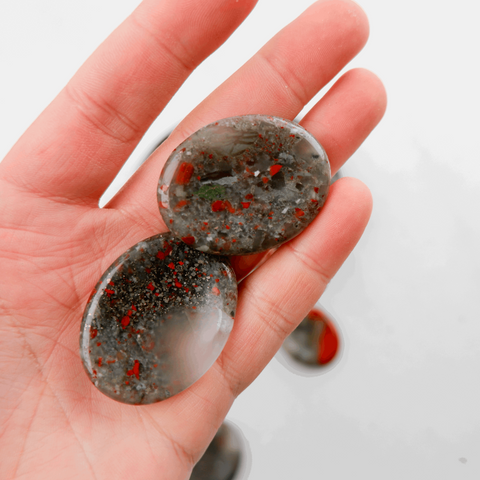 African Bloodstone Worry Stone