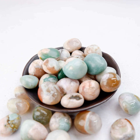 Green Flower Flower Agate Tumble - Crystal & Stone