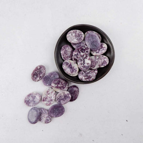 Lepidolite Worry Stone - Crystal & Stone