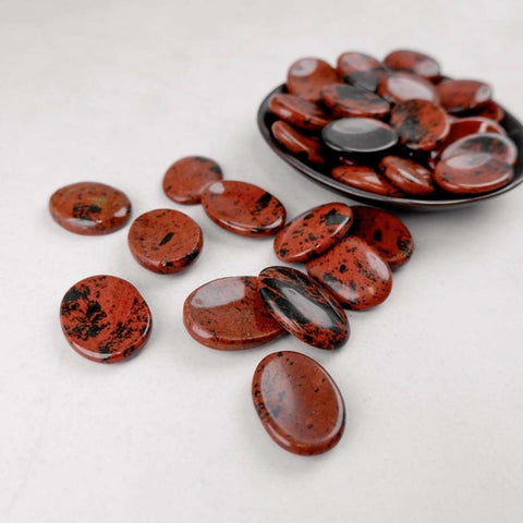 Mahogany Obsidian Worry Stone - Crystal & Stone