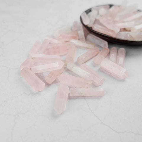 Rose Quartz Gridding Point - Crystal & Stone