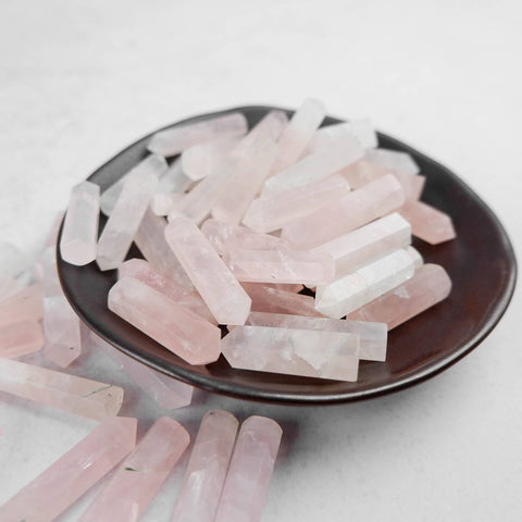 Rose Quartz Gridding Point - Crystal & Stone