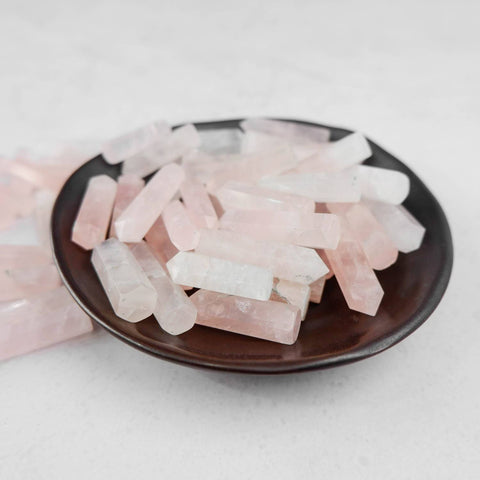 Rose Quartz Gridding Point - Crystal & Stone