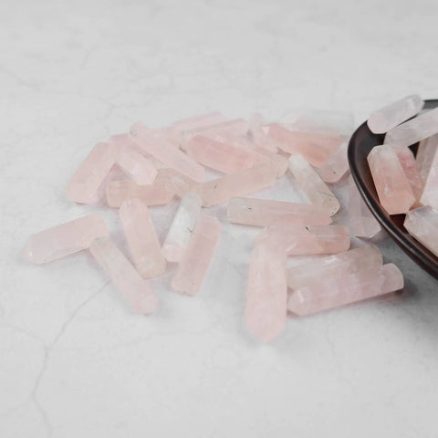 Rose Quartz Gridding Point - Crystal & Stone