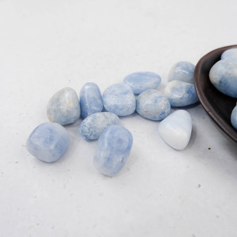 Blue Calcite Tumble - Crystal & Stone