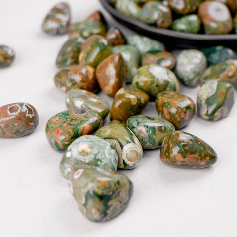 Rainforest Jasper Tumble - Crystal & Stone