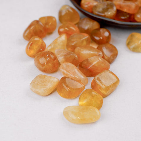 Yellow Fluorite Tumble - Crystal & Stone