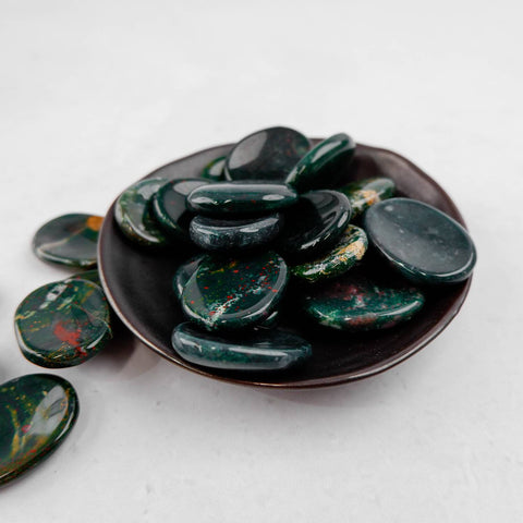 Bloodstone Worry Stone - Crystal & Stone