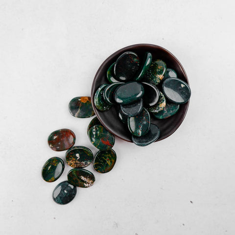 Bloodstone Worry Stone - Crystal & Stone