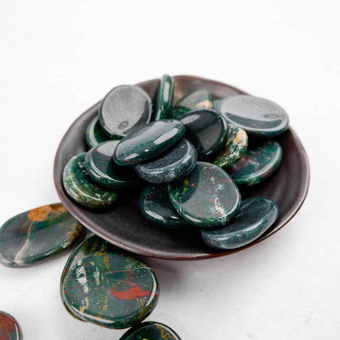 Bloodstone Worry Stone - Crystal & Stone