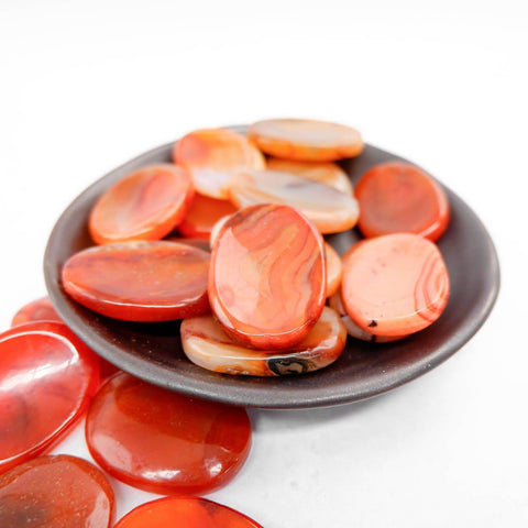 Carnelian Worry Stone - Crystal & Stone