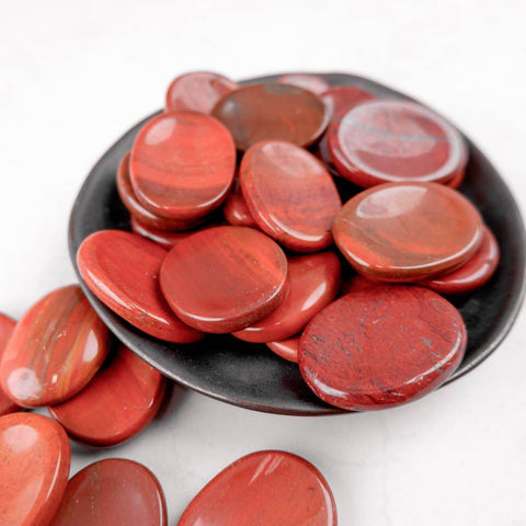 Red Jasper Worry Stone - Crystal & Stone