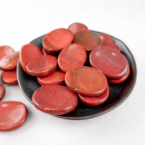 Red Jasper Worry Stone - Crystal & Stone