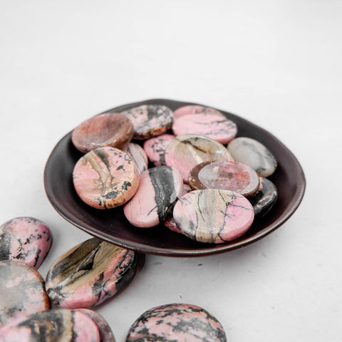 Rhodonite Worry Stone - Crystal & Stone