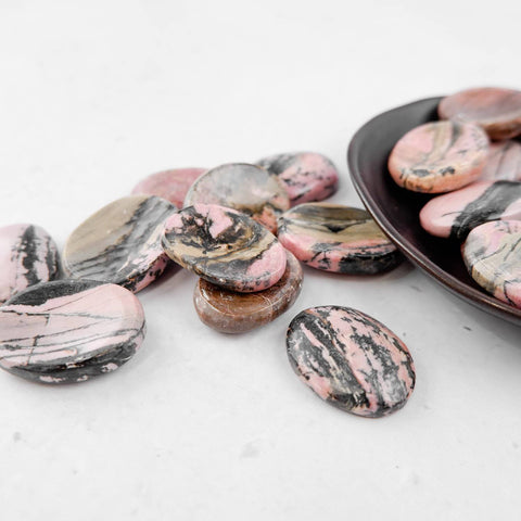 Rhodonite Worry Stone - Crystal & Stone