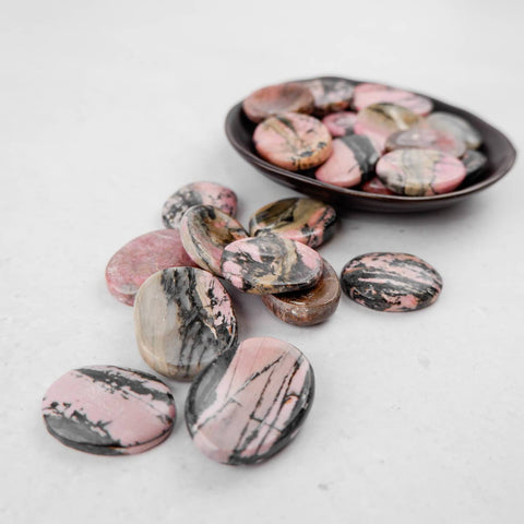 Rhodonite Worry Stone - Crystal & Stone