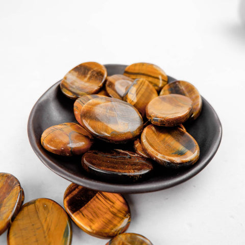 Tigers Eye Worry Stone - Crystal & Stone