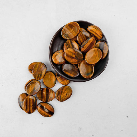 Tigers Eye Worry Stone - Crystal & Stone