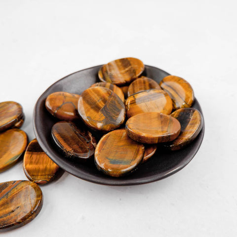 Tigers Eye Worry Stone - Crystal & Stone