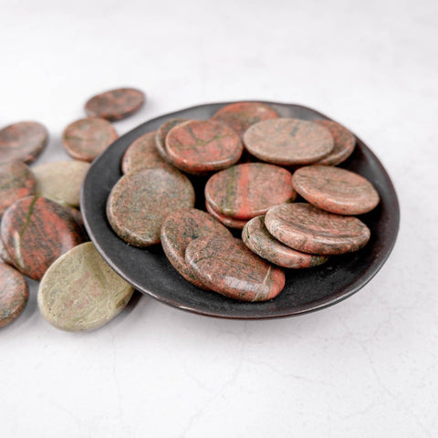 Unakite Worry Stone - Crystal & Stone